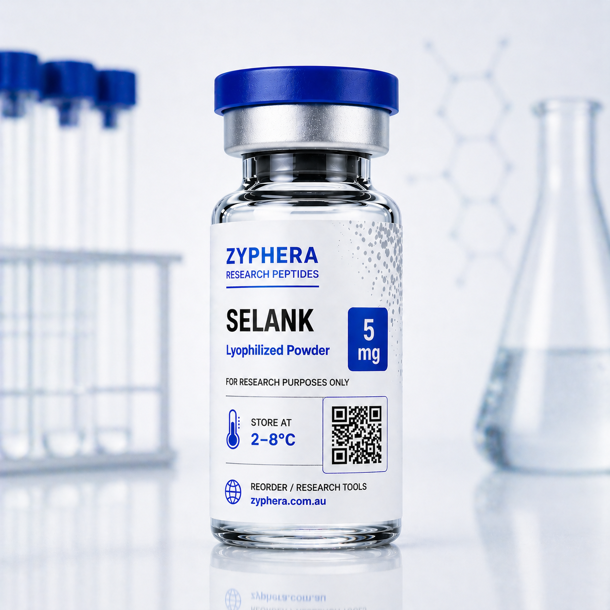 Selank 5mg Research peptide by Zyphera